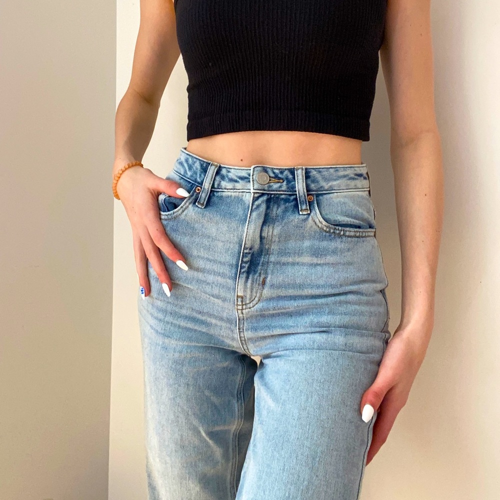 High rise boyfriend jeans